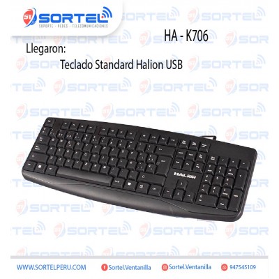 TECLADO STANDAR HALION HA-K706 USB