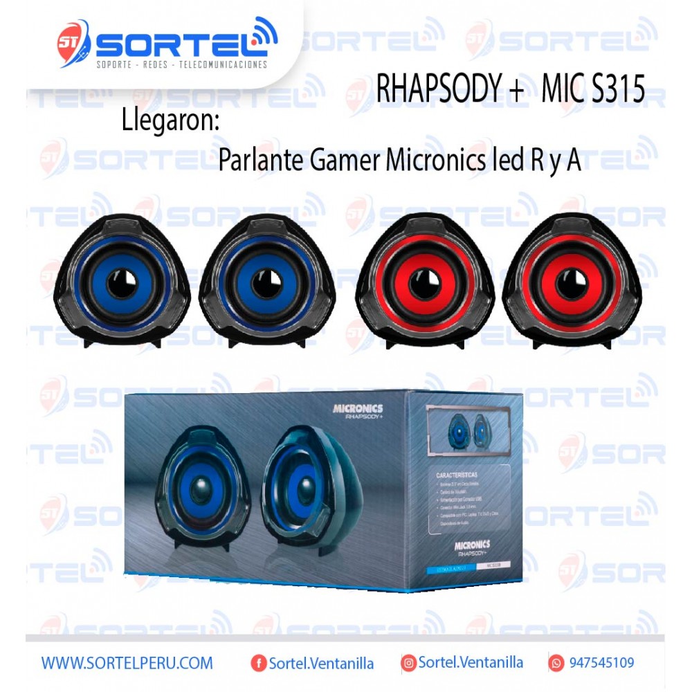 PARLANTE MICRONICS RHAPSODY - MIC S315R PARA PC PARLANTE MICRONICS RHAPSODY - MIC S315R PARA PC