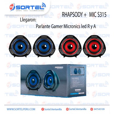PARLANTE MICRONICS RHAPSODY - MIC S315R PARA PC