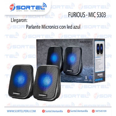 PARLANTE MICRONICS FURIOUS - MIC S303 PARA PC