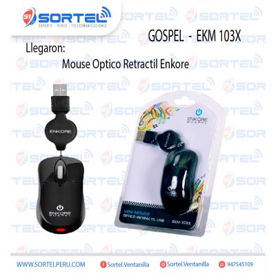 MOUSE RETRACTIL ENKORE GOSPEL - EKM 103X