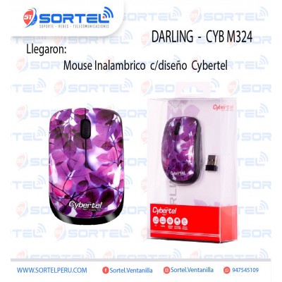 MOUSE INALAMBRICO CON DISEÑO CYBERTEL DARLING - CYB M324