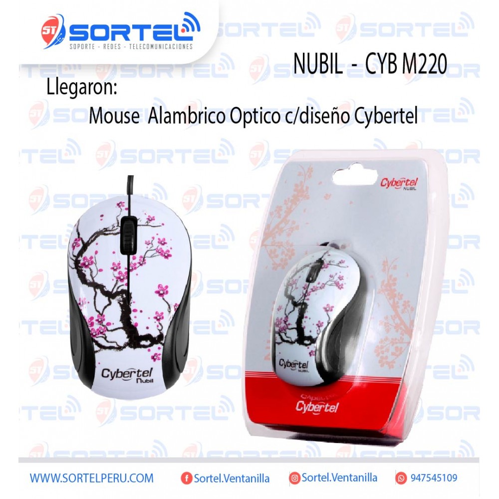MOUSE OPTICO CYBERTEL NUBIL - CYB M220 MOUSE OPTICO CYBERTEL NUBIL - CYB M220