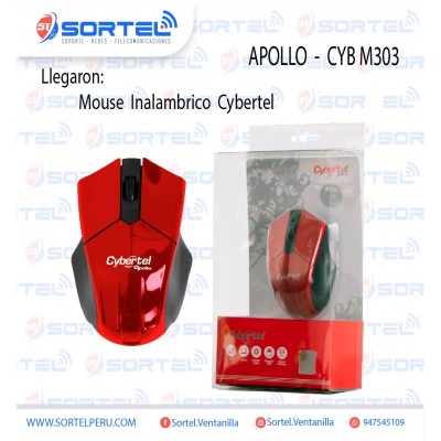 MOUSE INALAMBRICO CYBERTEL APOLLO - CYB M303