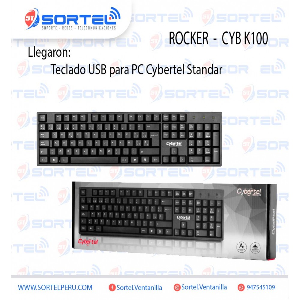 TECLADO USB CYBERTEL ROCKER - CYB K100 TECLADO USB CYBERTEL ROCKER - CYB K100