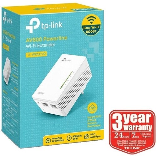 EXTENSOR TP-LINK TL-WPA4220 DE POWERLINE WIFI AV500 DE 300MBPS