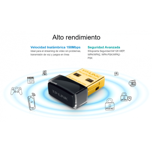 ADAPTADOR USB NANO INALAMBRICO N 150MBPS TP-LINK TL-WN725N