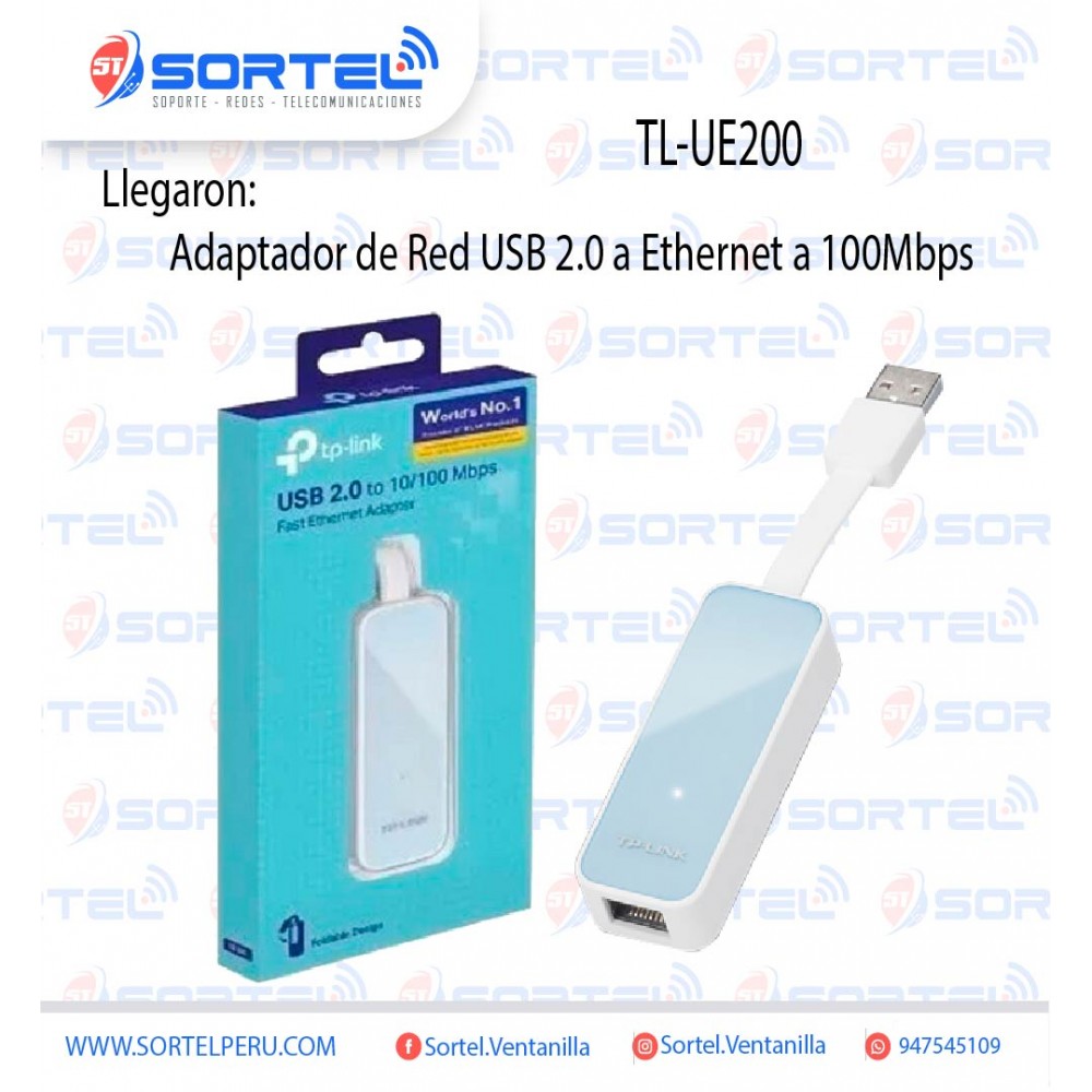 USB ETHERNET 2.0 100MBPS TP-LINK TL-UE200