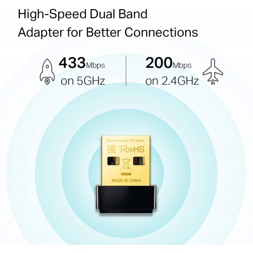 ADAPTADOR USB WIFI AC600 NANO TP-LINK ARCHER T2U