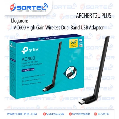 Antena USB Wifi AC600 High Gain Wireless Dual Band USB Adapter TP-LINK Archer T2U Plus