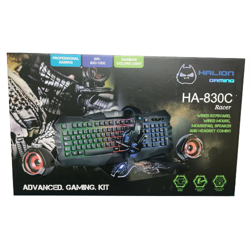 Combo Gamer Halion 5 en 1 RACER HA-830C en Ventanilla