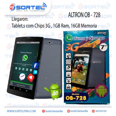Tablets ALTRON OB-728 3G 7” 8GB Dual SIM