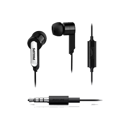 AUDIFONO PHILIPS IN-EAR SHE1405BK CON MICROFONO 3.5MM BLACK
