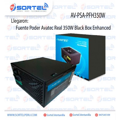 Fuente De Poder CPU Avatec Atx PSA-PFH350W Box Real