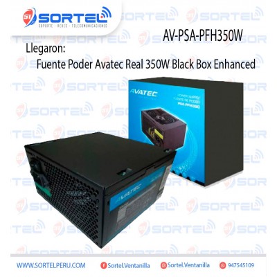 FUENTE DE PODER REAL AVATEC ATX PSA-PFH350W ELEMENTAL