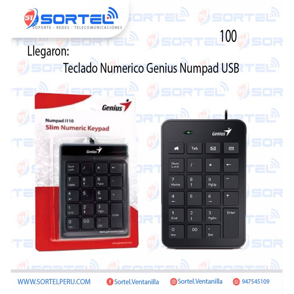 TECLADO NUMÉRICO GENIUS NUMPAD 100 NEGRO TECLADO NUMÉRICO GENIUS NUMPAD 100 NEGRO