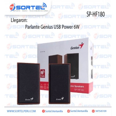 PARLANTE GENIUS SP-HF180 USB POWER 6W BLACK