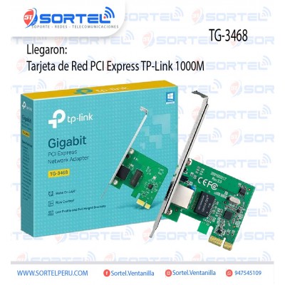 Adaptador Tarjeta de Red PCI Express TP-Link TG-3468 Gigabit