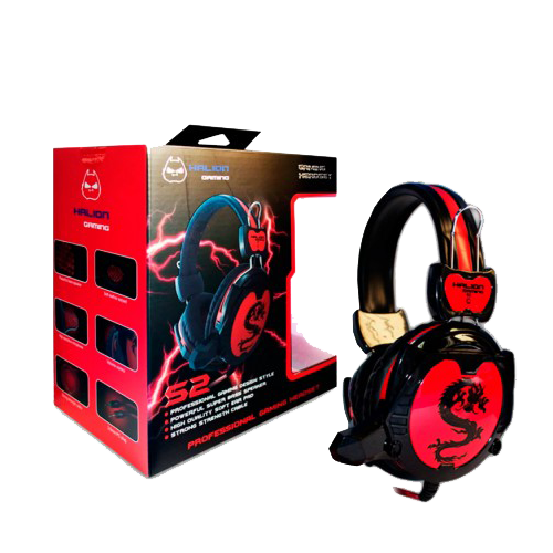 ADIFONO GAMER HALION DRAGON S2 ROJO / VERDE