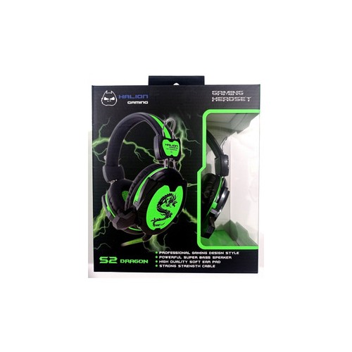ADIFONO GAMER HALION DRAGON S2 ROJO / VERDE