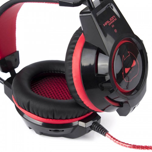 AUDIFONO GAMER HALION BABYBAT S5 LED ROJO