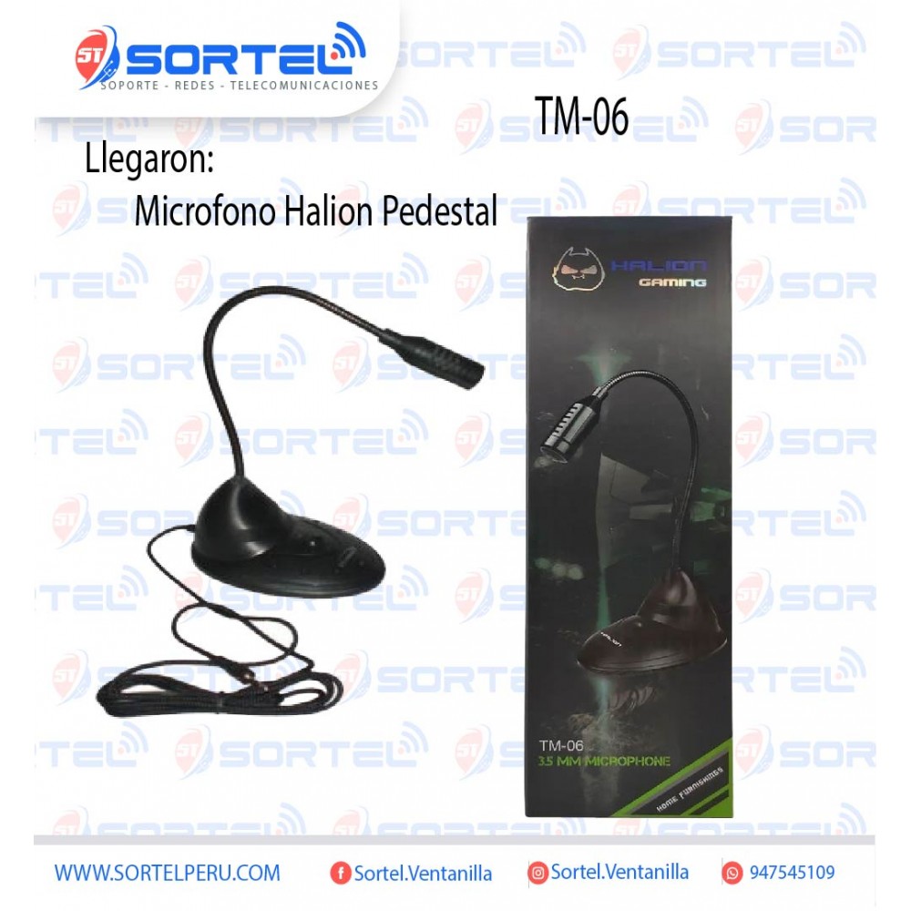 MICROFONO PEDESTAL HALION TM-06  PARA COMPUTADORA HALION TM-06