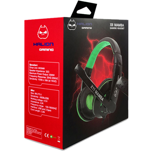 AUDIFONO CON MICROFONO GAMER HALION MAMBA X11