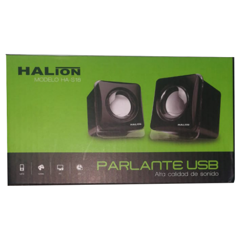 PARLANTE USB 2.0 HALION HA-S18 NEGRO