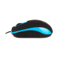 MOUSE HALION RUSSO HA-M818 USB NG-VERDE/CELESTE/NARANJA