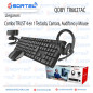 COMBO TRUST QOBY TR6627AC 4 EN 1 TECLADO, MOUSE, AUDIFONO, MOUSE + ADAPTADOR DE AUDIFONO