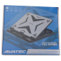 COOLER DE ENFRIADO NATURAL  AVATEC CCL-1070BS BASE DE ALUMINIO GRADUABLE PARA LAPTOP Y SOPORTE DE CELULAR