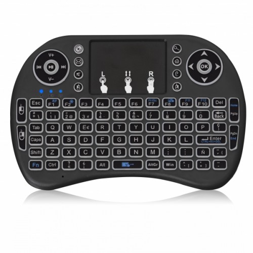MINI TECLADO PARA SMARTV  CYBERTEL PIXEL - CYB K236 RGB  INALAMBRICO CON PANEL TACTIL