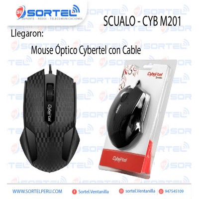 Mouse Óptico Cybertel Scualo - CYB M201 para PC