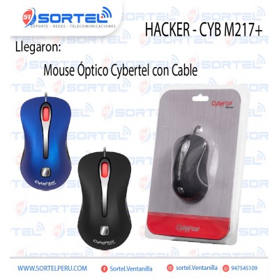 Mouse Óptico Cybertel HACKER - CYB M217+ para PC