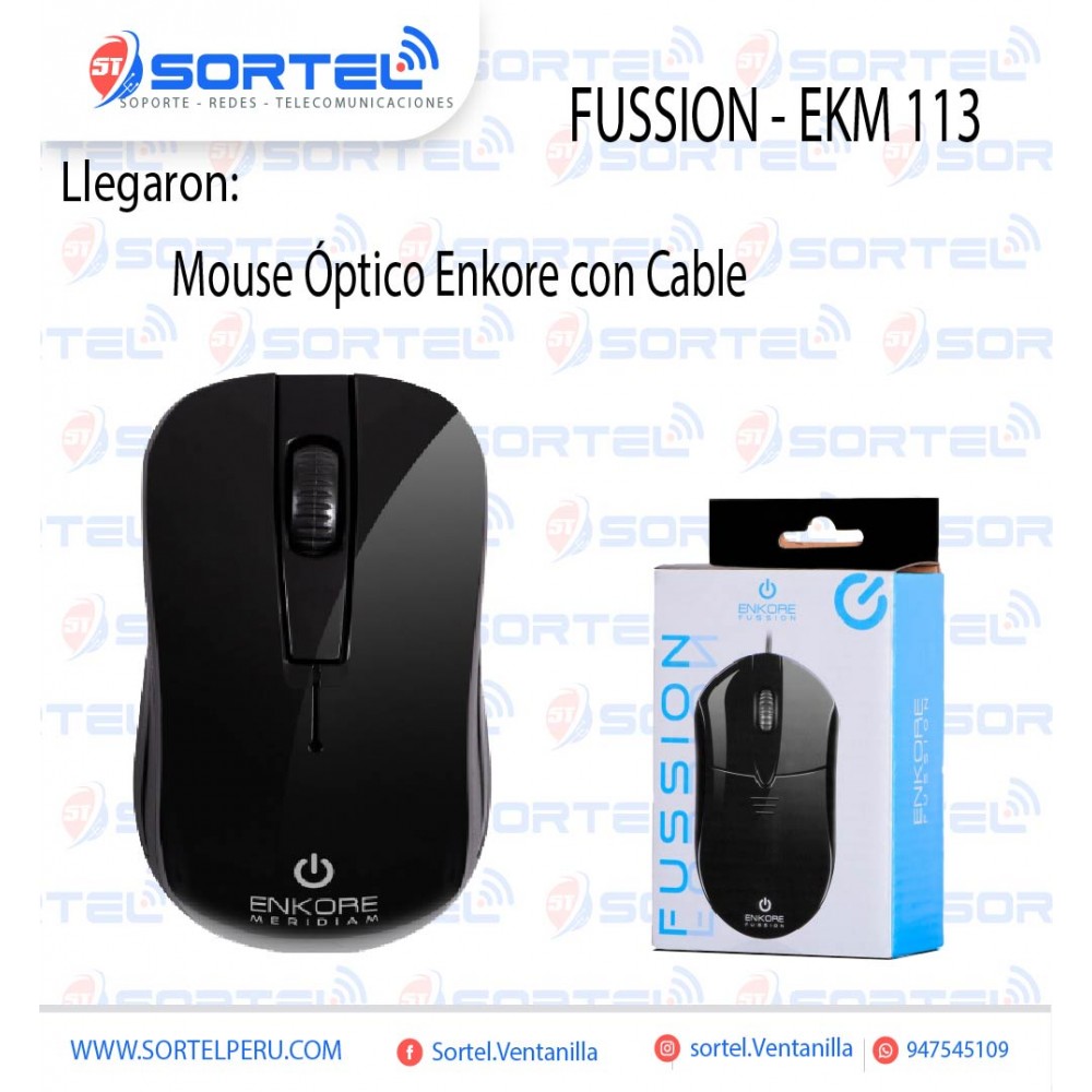 MOUSE OPTICO ALAMBRICO ENKORE FUSSION EKM 113 MOUSE OPTICO ALAMBRICO ENKORE FUSSION EKM 113
