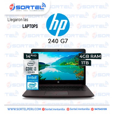 LAPTOP HP 240 G7 I3-1005G1 4GB 1TB 14" HD