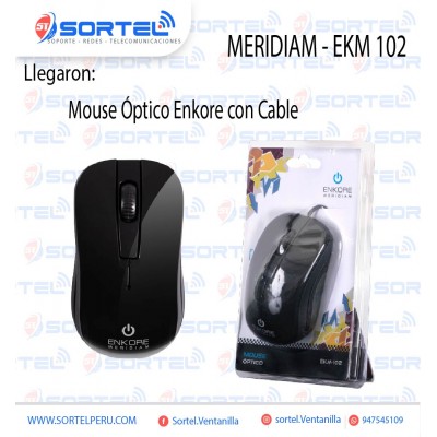 MOUSE OPTICO ALAMBRICO ENKORE MERIDIAM EKM 102