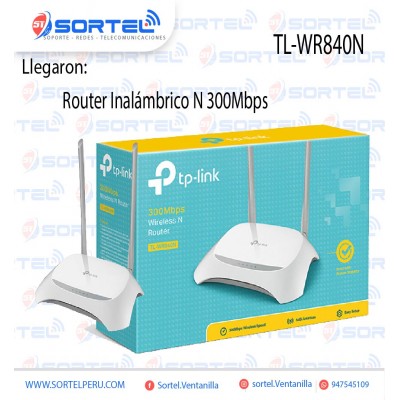 ROUTER INALAMBRICO N TP-LINK TL-WR840N 300MBPS