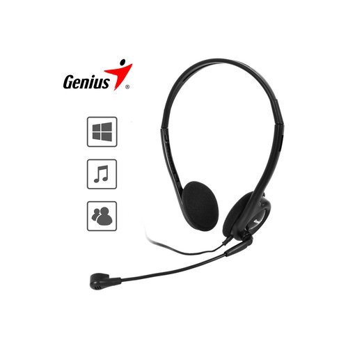 AUDIFONO C/MICROF. GENIUS HS-200C BLACK (PN 31710151100)