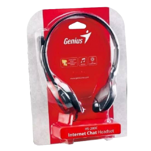 AUDIFONO C/MICROF. GENIUS HS-200C BLACK (PN 31710151100)