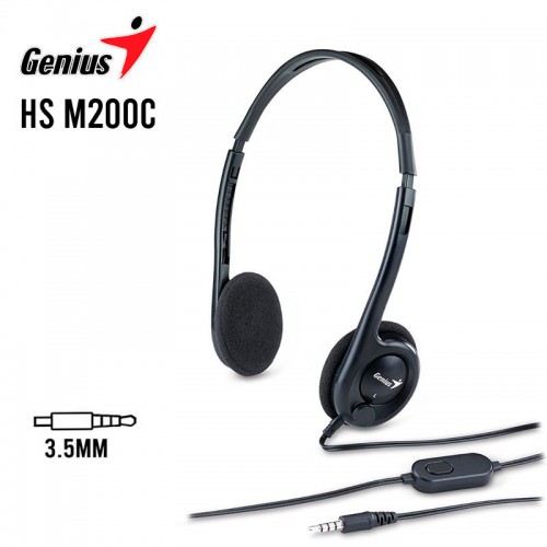 AUDIFONO C/MICROF. GENIUS HS-M200C P/NOTEBOOK BLACK (PN 31710151103)