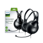 AUDIFONO C/MICROF. PHILIPS SHM1900 PC HEADSET 2X3.5MM STEREO BLACK AUDIFONO C/MICROF. PHILIPS SHM1900 PC HEADSET 2X3.5MM STEREO BLACK