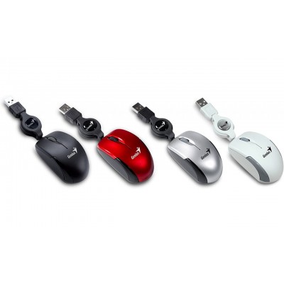 MINI MOUSE RETRACTIL GENIUS TRAVELER V2 COLOR BLANCO