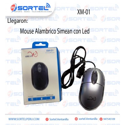 MOUSE OPTICO ALAMBRICO SIMEAN XM-01 PARA PC