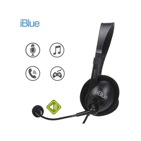 AUDIFONO IBLUE HS-2001BK CON MICROFONO PARA PC