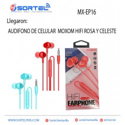 AUDIFONO DE CELULAR  MOXOM HIFI MX-EP16  CON MICROFONO