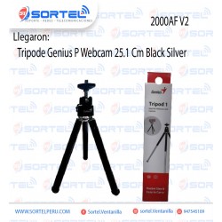 MINI TRIPODE GENIUS PARA WEBCAM 25.1 CM BLACK SILVER 2000AF V2