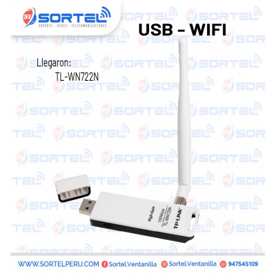 USB WIFI  CON ANTENA TP-LINK TL-WN722N 150MBPS