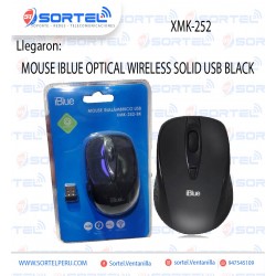 MOUSE IBLUE OPTICAL WIRELESS SOLID USB XMK-252 BLACK (PN XMK-252-BK)