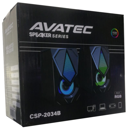 PARLANTE AVATEC CSP-2034B  6 WATTS NEGRO LED - RGB